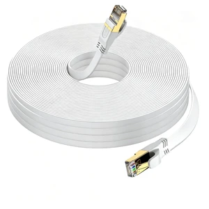 Cat 8 Ethernet Cable 150 FT, Outdoor&Indoor High Speed Heavy Duty Network LAN Internet Cable,SFTP Gold Plated RJ45 40Gbps 2000Mhz Patch Cord, for Modem/Router/Gaming,Faster Than Cat7/Cat6/Cat5-White Cat 8 Ethernet Cable 150 FT, Outdoor&Indoor High Speed Heavy Duty Network LAN Internet Cable,SFTP Gold Plated RJ45 40Gbps 2000Mhz Patch Cord, for Modem/Router/Gaming,Faster Than Cat7/Cat6/Cat5-White