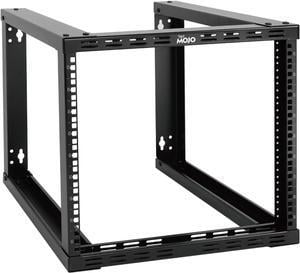 9U Wall Mount Rack, Wall Mount Network Rack 15.8in Depth, Open Frame Server Rack for 19in IT/AV/Data/Home Equipment, Black