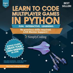 Coding for Kids: Learn to Code Python Multiplayer Adventure Games - Video Game Design Coding Software - Computer Programming for Kids, Ages 12-18, (PC, Mac Compatible)