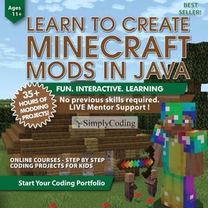 Coding for Kids: Learn to Code Minecraft Mods in Java - Video Game Design Coding Software - Computer Programming Courses, Ages 11-18, (PC, Mac Compatible)