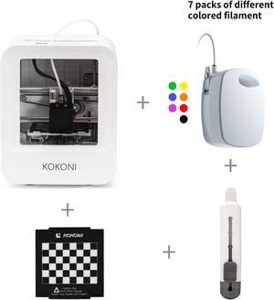 KOKONI-EC1 3D Printer + Utility Ceramic Knife + Extra Printing Bed + 7 Pack Extra Filament Portable Easy-to-Use Wireless App Control