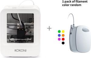KOKONI-EC1 3D Printer and 1 Pack Extra Colored Filament (COLOR RANDOM) Portable Easy-to-Use Wireless App Control