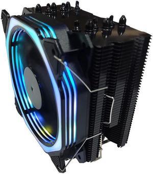 CPU Cooler C6-120R ARGB 120mm Air Cooling Tower Radiator, Desktop PC AM4/AM5 heatsink, 4 Copper Heatpipes for AMD /Intel LGA1700/1200/115X , 120mm ARGB Fan, Black