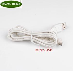 DC Power Plug USB Convert To Micro USB L Shape White Right Angle Jack With Cord Connector Cable