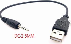 Support Car MP3 2.5mm Male Jack Plug to USB 2.0 A Male Aux Audio Data Cord Cable 20cm