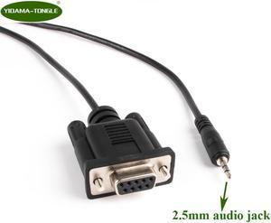 DB9 9 PIN FEMALE TO 2.5mm 3P MALE JACK ADAPTER SERIAL RS232 gluco meter radio cable