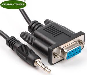 DB9 FEMALE TO 3.5MM 3P MALE JACK ADAPTER 9PIN RS232 SERIAL Computer CABLE