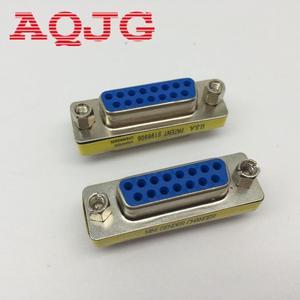 VGA Adapter DB15 Female to DB15 Pin Female F/F Jack Socket Gender Changer Serial Adapter Extension Converter AQJG