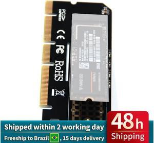 M.2 SSD TO PCIE 3.0 X16 Adapter with LED M Key Interface Card Suppor PCI Express 3.0 x4 for NVMe 2230-2280 Size m.2 SSD