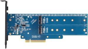 JEYI For Dual NVMe PCIe Adapter Card M.2 NVMe SSD to PCI-e 4.0 x8/x16 Card Support M.2 (M Key) NVMe 2280/2260/2242/2230 SSD