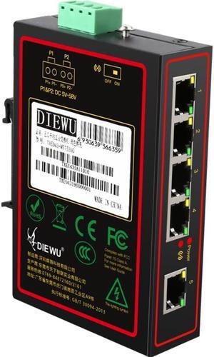 5 Ports Signal Strengthen 10/100/1000Mbp Gigabit Network Switch DIN Rail Type Network Lan Hub Adapter  Industrial Ethernet