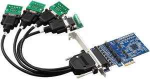 PCI Express 4 ports RS422 RS485 Expansion Card PCI-E to RS-422 RS-485 Multi-serial Card Industrial Voltage Suppression Protector PCI Express 4 ports RS422 RS485 Expansion Card PCI-E to RS-422 RS-485 Multi-serial Card Industrial Voltage Suppression Protector