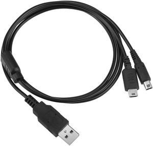 2 in 1 USB Charging Cable Charger Data Wire for Nintendo 3DS Lite DSI DSL 3DSXL Game Console Power Line Games Accessories