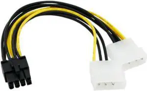 18cm 8Pin To Dual 4Pin Video Card Power Cord Y Shape 8 Pin PCI Express To Dual 4 Pin Molex Graphics Card Power Cable