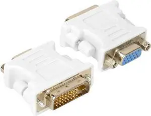 DVI-I Male to VGA /D-Sub/ Female Adapter video adapter DVI to VGA, DVI 29 M SVGA 15 F for Graphics Cards Computer  HDTV Monitor