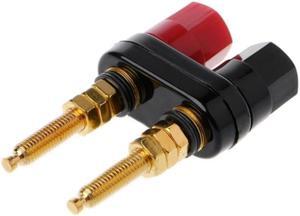 Gold Plated Banana Plug Connector Speaker Amplifier Extended Terminal Binding Po