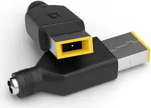 DC Power Adapter Converter 5.5x2.1mm Female to Square Plug Connector for Lenovo Laptop Notebook PC for ThinkPad Ultrabook X230S
