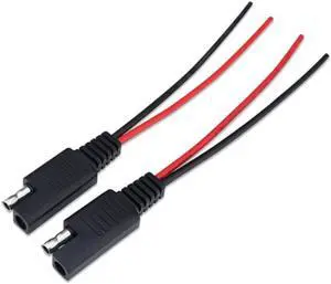 1pcs 30CM DIY SAE 10A Power Automotive Extension Cable 18AWG 2 Pin with SAE Connector Cable Quick Disconnect