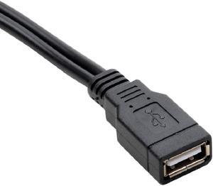 USB 2.0 A Male to USB Female 2 Double Dual Power Supply USB Female Splitter Extension Cable HUB Charge for Printers