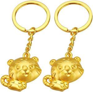 2Pcs High-quality Bag Pendant Wear-resistant Anti-fall Gift 2022 Golden Lucky Tiger Bag Pendant Toy