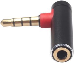 3.5mm Audio Stereo Adapter 90 Degree 3 Pole Right Angle Female To Male 4 Pole Plug L Shaped AUX Headphone Jack Converter