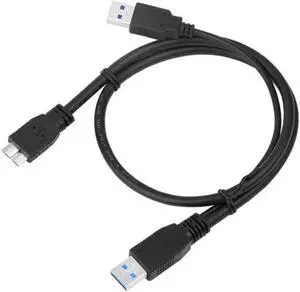 USB 3.0 A to Micro B Adapter Cable USB 2.0 Power Supply Cord for Hard Disk SSD