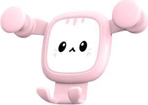 Adorable Car Phone Support Universal Simple Operation Cartoon Cat Shape Car Gravity Mobile Phone Holder