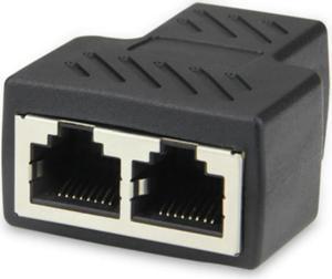 2019 RJ45 Splitter Adapter 1 to 2 Dual Female Port CAT5/CAT 6 LAN Ethernet Sockt Network Connections Splitter Adapter