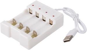 USB Output 4 Slots Fast Charging Charger Short Circuit Protection AAA /AA Rechargeable Charging Station