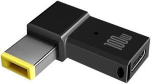 Charging Adapter Portable Fast Charging PD 100W Type-C to Square Plug Charging Converter for ThinkPad for Lenovo