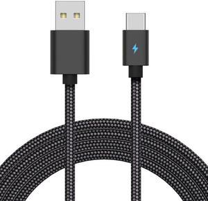 Type-C Charging Cable Gamepad Handle Charge Braided Fabric Wear-resistant Charging Cord with Light Indicator for PS4/5
