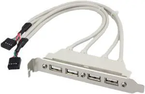est Adapter 4 Port USB 2.0 To 9 Pin MainBoard Header Bracket Extension Cable Baffle Line For Computer Baffle