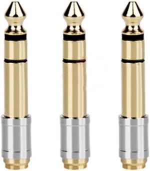 6.35mm To 3.5mm Converters 1/4" Male 1/8" Female 6.35 to 3.5 Jack Headphone Audio Adapter Microphone Connector Stereo Plug