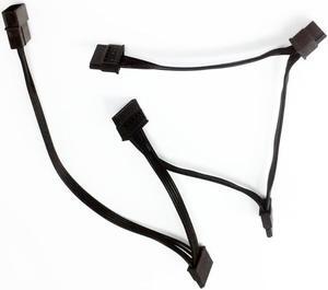 4Pin IDE Molex to 5-Port 15Pin SATA Power Cable Cord Lead 18AWG Wire For Hard Drive HDD SSD PC