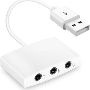 External Sound Card Converter Splitter USB Adapter 3 Port Converter Headphone Microphone for PC Laptop Audio adapter