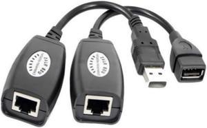 LAN Cable Computer RJ45 Cable USB Extension Extender Adapter Up To 150ft Using CAT5 RJ45 LAN Cable