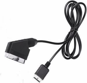1.8m/6ft RGB SCART Wire Cable TV AV for Sony Playstation PS2 PS3 Slim Line Game Consoles