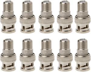5Pcs/Set BNC Male Plug To F Female Jack Coax Connector Adapter for CCTV Camera