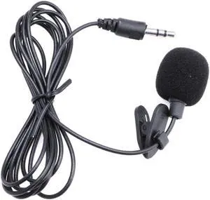 3.5mm Clip On Mini Microphone Lapel Tie Hands Free Lavalier Mic for Laptop PC BK Widely Use Wearable Small Mics