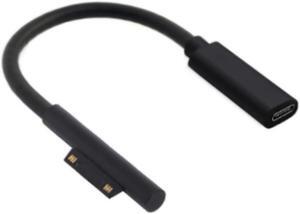 USB Type-C Power Supply for Microsoft Surface Pro 4 5 6 Go 0.2M 15V PD Charging Adapter Cable DC Cord Fast Charger Tablet