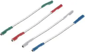4PCS Universal Silver Leads Wires Header Wire Cable 40mm for 1.2-1.3mm Pins Turntable Phono Headshell Tonearm