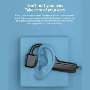 Open-Ear Headset Bluetooth-compatible Bone Conduction Sport Headphones ABS Frame Earphone Muffler Sponge Headphones