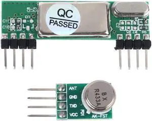 RXB6 433Mhz Superheterodyne Wireless Receiver Module + AK-FST small transmitting superheterodyne module