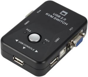 USB KVM Switch 2 Port VGA SVGA Switch Box USB 2.0 KVM Mouse Switcher Keyboard 1920*1440 Vga Splitter Box Sharing Switch
