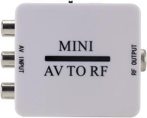 Mini RCA AV CVSB to RF Video Adapter Converter HD Video Converter Box 67.25/61.25MHz AV To RF Scaler TV Switcher