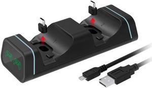 Game Console Gamepad Handles Dual Charging Base with Indicator Light for PS5