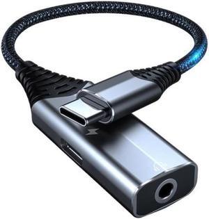 Compact Digital Audio Adapter Lossless Sound Enhancer Durable Type-C Male to 3.5mm Female Headphone Jack Adapter