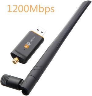 Mini Wifi Adapter Wireless USB Free Driver 1200Mbps 600Mbps Lan USB Ethernet 2.4G 5G Dual Band Wi-fi Network Card 802.11n/g/a/ac