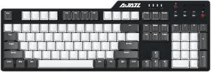 AJAZZ AK35i-PBT  Ergonomic Design N-key Rollover Wired Black Switch Mechanical Gaming Keyboard For Office And Game   Red Switch Black White / Grey