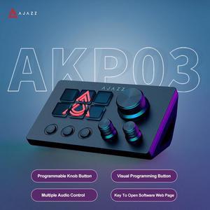 Ajazz AKP03E Programmable Macro Keyboard 12 Keys Mechanical Gaming Keyboard Custom Button Mini Keyboard For Multiple Scenario Black